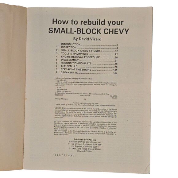 How to Rebuild Your Small Block Chevy Troubleshooting Removal Disassembly Book - Picture 3 of 6